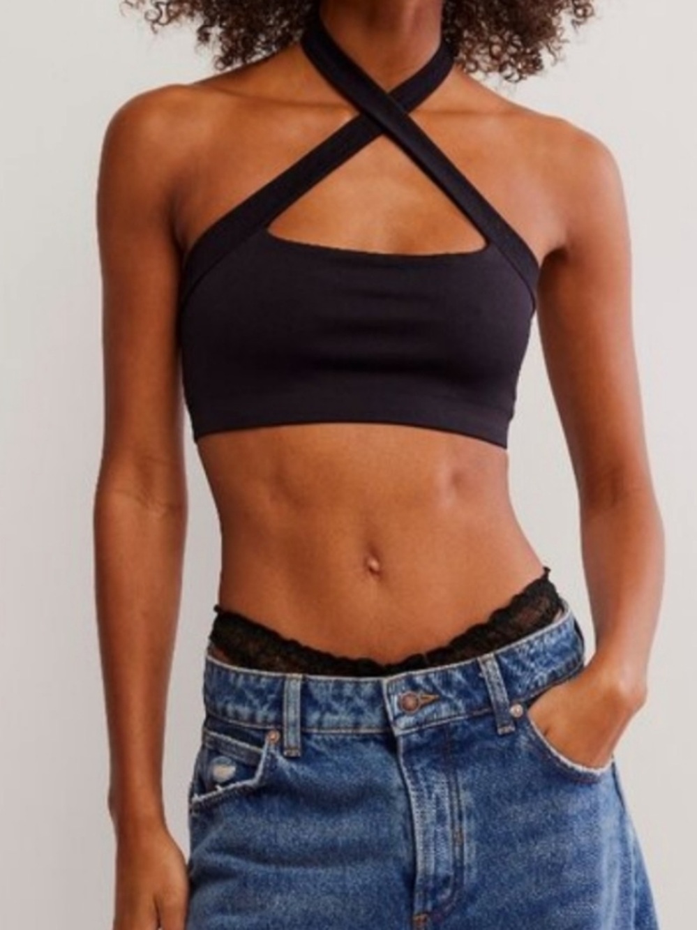 Intimately by Free People Margot convertible halter bra top bralette black XS/S